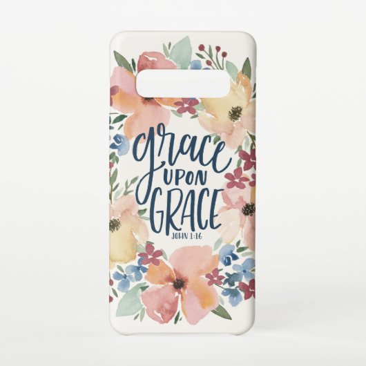 Coque Samsung Galaxy Écriture étui de téléphone floral (Dos)