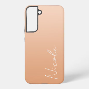 Coque Samsung Galaxy Écriture manuscrite personnalisée avec dégradé ora
