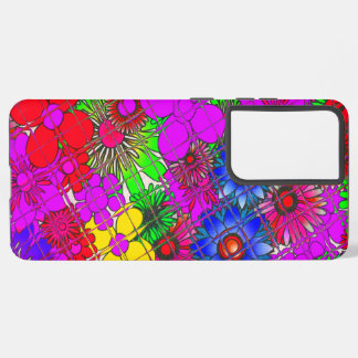 Coque Samsung Galaxy Edgy Beau motif floral extraordinaire coloré