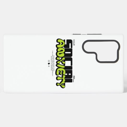 Coque Samsung Galaxy Edgy "Social Anxiety" Glitch Font (Verso Horizontal)