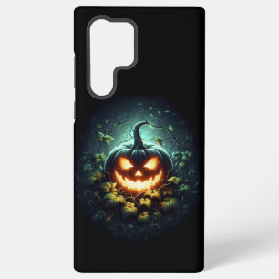 Coque Samsung Galaxy Éffrayant nature brillant Halloween citrouille