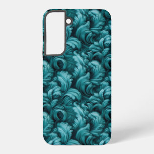 Coque Samsung Galaxy Élégance Abstraite bleue turquoise