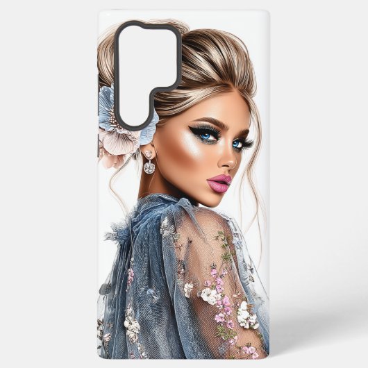 Coque Samsung Galaxy Élégance bleue (Verso)