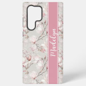 Coque Samsung Galaxy Élégance rose Magnolia (Verso)