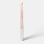 Coque Samsung Galaxy Élégant Aquarelle rose pâle Monogramme floral (Côté gauche)