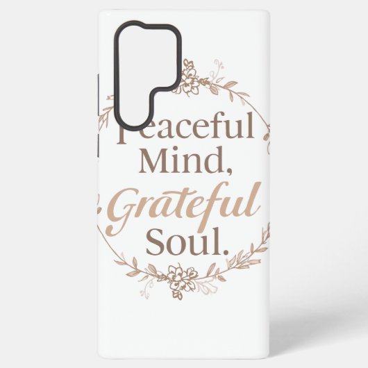 Coque Samsung Galaxy Elegant Botanical Wreath with Zen Quote (Verso)