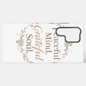 Coque Samsung Galaxy Elegant Botanical Wreath with Zen Quote (Verso Horizontal)