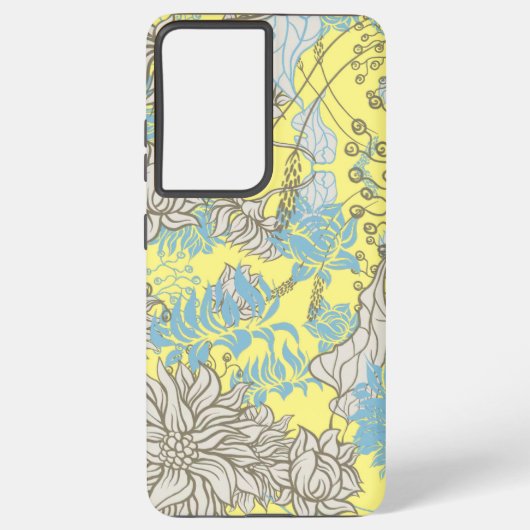 Coque Samsung Galaxy Élégant  Chic Fleur Jaune   (Verso)