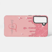 Coque Samsung Galaxy Élégant effet rose personnalisé éclaboussures (Verso Horizontal)