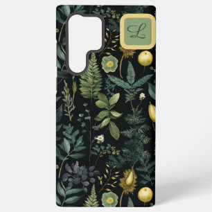 Coque Samsung Galaxy Élégant floral foncé – Botanique personnalisé