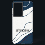 Coque Samsung Galaxy Elégant & moderne bleu & blanc<br><div class="desc">Elégant et moderne Samsung Coques,  Galaxy S21 Coques & Ordinateur portable et coque iphone</div>