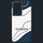 Coque Samsung Galaxy Elégant & moderne bleu & blanc<br><div class="desc">Elégant et moderne Samsung Coques,  Galaxy S21 Coques & Ordinateur portable et coque iphone</div>