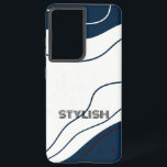 Coque Samsung Galaxy Elégant & moderne bleu & blanc<br><div class="desc">Elégant et moderne Samsung Coques,  Galaxy S21 Coques & Ordinateur portable et coque iphone</div>