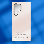 Coque Samsung Galaxy Élégant Monogram Blush Pink Pastel<br><div class="desc">Élégant Monogram Blush Pink Pastel Samsung Galaxy S22 Ultra Coque</div>