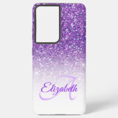 Coque Samsung Galaxy Élégant Monogram Purple Parties scintillant Ombre  (Verso)