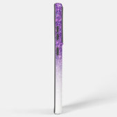 Coque Samsung Galaxy Élégant Monogram Purple Parties scintillant Ombre  (Côté droit)