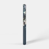 Coque Samsung Galaxy Élégant Monogramme d'aquarelle bleu floral marine (Côté droit)