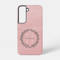 Élégant monogramme de couronne | Rose