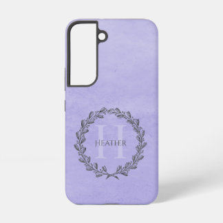 Coque Samsung Galaxy Élégant monogramme de couronne | Violet