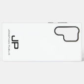 Coque Samsung Galaxy Élégant Monogramme Moderne Meilleur Cadeaux Noir & (Verso Horizontal)