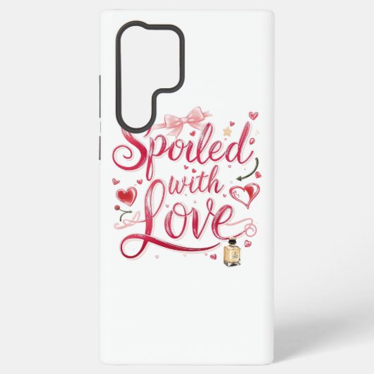 Coque Samsung Galaxy Elegant Red Script with Champagne (Verso)