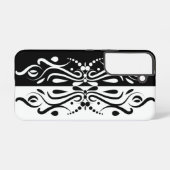 Coque Samsung Galaxy Élégant style arlequin Abstrait noir et blanc (Verso Horizontal)