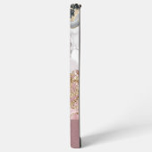 Coque Samsung Galaxy Elegant trendy Pink Gold Glitter Swirl (Côté gauche)