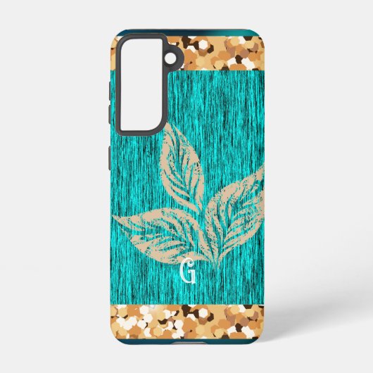 Coque Samsung Galaxy Elégant Turquoise tendance (Verso)