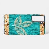Coque Samsung Galaxy Elégant Turquoise tendance (Verso Horizontal)