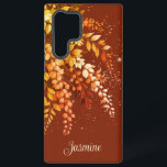Coque Samsung Galaxy Elégante Cascade Laburnum<br><div class="desc">Un écran en cascade de fleurs du Laburnum,  mêlant des teintes dorées et roses douces à un arrière - plan riche et profond.</div>