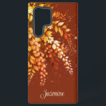 Coque Samsung Galaxy Elégante Cascade Laburnum<br><div class="desc">Un écran en cascade de fleurs du Laburnum,  mêlant des teintes dorées et roses douces à un arrière - plan riche et profond.</div>