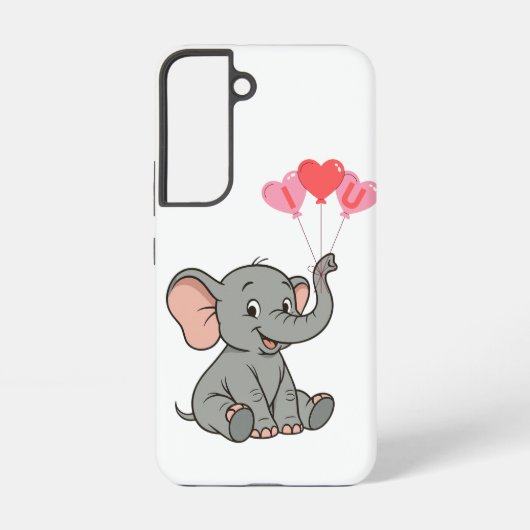 Coque Samsung Galaxy Éléphant mignon de la Saint-Valentin (Verso)
