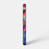 Coque Samsung Galaxy éléphant peint de couleurs vives (Côté gauche)