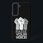 Coque Samsung Galaxy Élever votre voix 3<br><div class="desc">Symbole puissant de la résistance et de la révolution : le poing levé représente la protestation,  la force et la solidarité - un symbole emblématique du changement social et de la justice.</div>