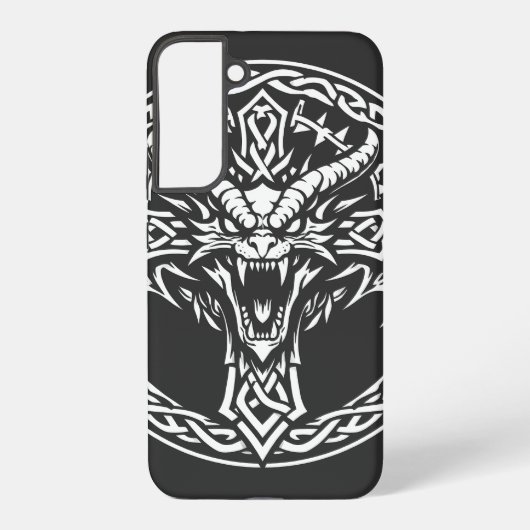 Coque Samsung Galaxy Emblème Dragon Celtique par BurnsInHell (Verso)