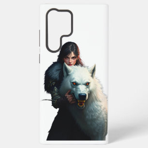 Coque Samsung Galaxy Embrasser le guerrier de l'Imaginaire et le loup à