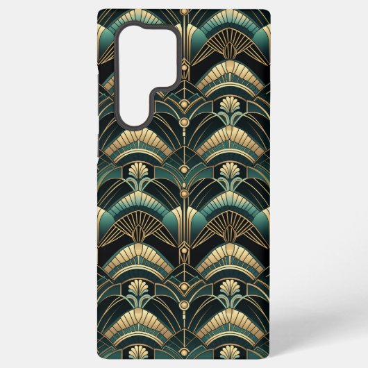 Coque Samsung Galaxy Emerald et Gold Art déco Thème (Verso)