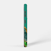 Coque Samsung Galaxy Emerald Green & Gold Agate Géode Monogramme (Côté droit)