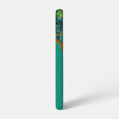 Coque Samsung Galaxy Emerald Green & Gold Agate Géode Monogramme (Côté gauche)