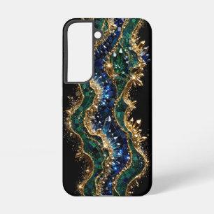 Coque Samsung Galaxy Émeraude Saphir Or Mosaïque - Ultra Étroit Royal