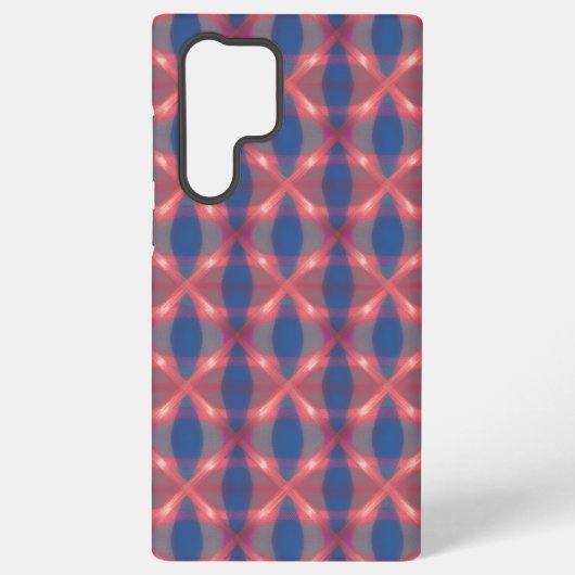Coque Samsung Galaxy Enchanting Blue Plaid Phone Case (Verso)