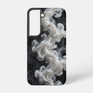 Coque Samsung Galaxy Encre noire et blanche de luxe Fumée Tourbillon