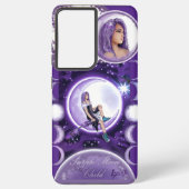 Coque Samsung Galaxy Enfant mauve lune (Verso)