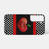 Coque Samsung Galaxy Enseignant du Coeur de la Pomme Rouge (Verso Horizontal)