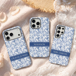 Coque Samsung Galaxy Enseignante Élégante Mariée Monogramme Chinoiser