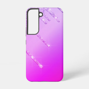Coque Samsung Galaxy Éperche de Parties scintillant de néon rose violet