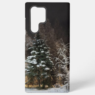 Coque Samsung Galaxy Esthétique de la forêt hivernale givré