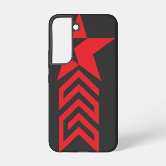 Coque Samsung Galaxy Étoile rouge avec flèches chevron (Verso)