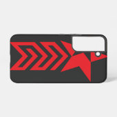 Coque Samsung Galaxy Étoile rouge avec flèches chevron (Verso Horizontal)