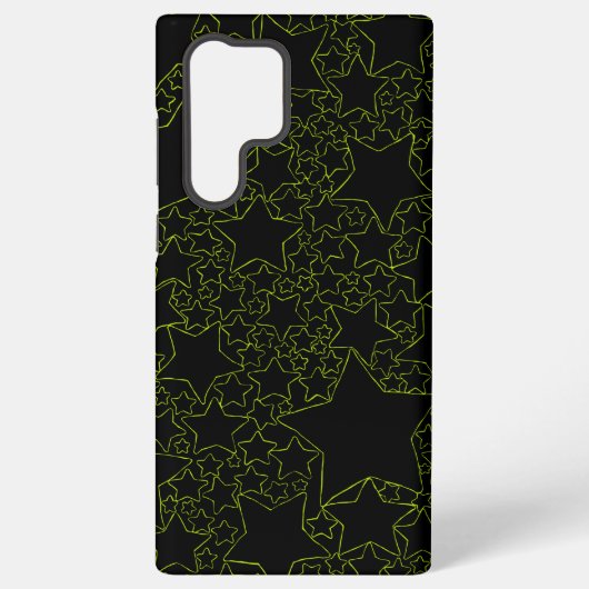 Coque Samsung Galaxy Étoiles, Étoiles, Étoiles - Vert citron (Verso)